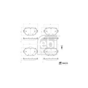 Bromsbeläggsats, Bakaxel, audi a6 c8 avant, a7 sportback, a8 d5, q7, q7 van, q8, 4M0 698 451 AA, 4M0 698 451 AE, 4M0 698 451 AH