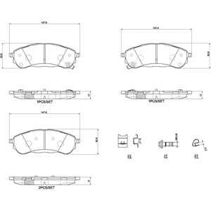 Bromsbeläggsats, Bakaxel, ford ranger, 2230083, EB3Z2200B, JB3C2M007AB, JB3Z2200D