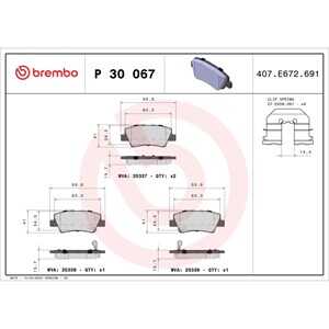 Bromsbeläggsats, Bakaxel, hyundai,kia,ssangyong, 128421336, 48413350B0, 48413370D0, 48413371D0, 583020UA30, 583021RA30, 583021W