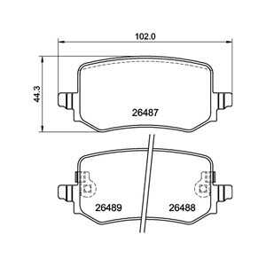 Bromsbeläggsats, Bakaxel, hyundai tucson, kia sportage v, 58302N7A10, 58302N7A60, 58302N9A00, 58302N9A10