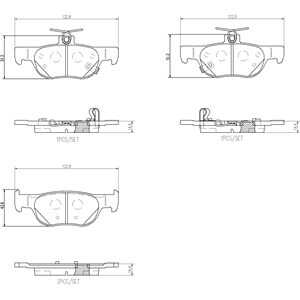 Bromsbeläggsats, Bakaxel, mazda 3 halvkombi, 3 sedan, cx-30, mx-30, BCYA2643Z, BCYA2643ZA, BCYA2643ZB, BDYS2643Z, BDYS2643ZA, D