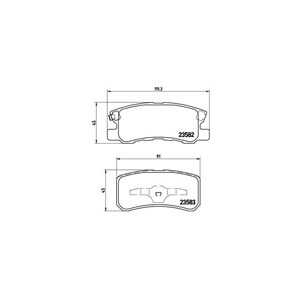 Bromsbeläggsats, Bakaxel, chrysler,citroën,dodge,fiat,jeep,lancia,mitsubishi,peugeot, 068020256AA, 128419107, 1606294580, 16118