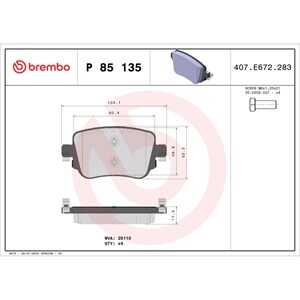 Bromsbeläggsats, Bakaxel, audi,seat,skoda,vw, 2K5698451A, 2K5698451B, 2K5698451C, 2Q0698451D, 5Q0698451B, 5Q0698451F, 5Q0698451