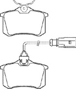 Bromsbeläggsats, Bakaxel, ford,seat,vw, 1 133 448, 7 M36984 51, 7M3 698 451