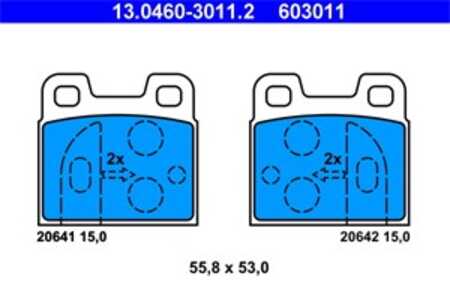 Bromsbeläggsats, Bakaxel, alfa romeo alfetta, alfetta gt, giulietta, gtv, spider, 10526.26003.00/30, 10548.26003.01/25, 10548.2