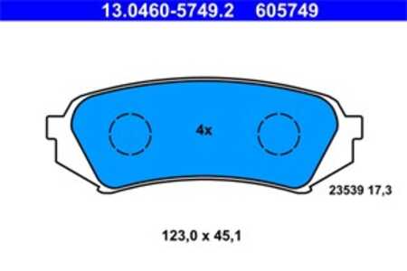 Bromsbeläggsats, Bakaxel, lexus lx, toyota land cruiser, land cruiser 100, 04466-60030, 04466-60070