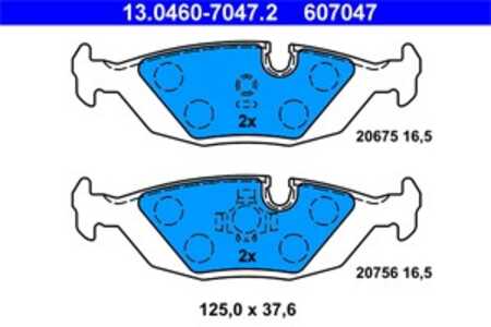 Bromsbeläggsats, Bakaxel, bmw 5 [e28], 6 [e24], 7 [e23], 34 21 1 153 196, 34 21 1 154 613, 34 21 1 155 077, 34 21 1 156 463, 34