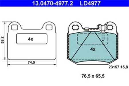 Bromsbeläggsats, Bakaxel, mercedes-benz m-klass [w163], 163 420 07 20, 163 420 09 20, 163 420 11 20, A 163 420 07 20, A 163 420