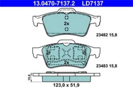 Bromsbeläggsats, Bakaxel, nissan,renault, 44060-AV625, 44060-AV725, 44060-BA00F, 77 01 206 609, 77 01 207 996