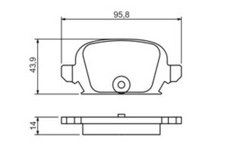 Bromsbeläggsats, Bakaxel, opel tigra twintop, vauxhall tigra twintop, 16 05 085, 16 05 397, 16 05 965, 16 05 994, 1605397, 1605