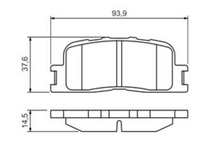 Bromsbeläggsats, Bakaxel, lexus es, toyota camry sedan, highlander / kluger, wish minibus,  minivan, 04466 33090, 04466 33100, 