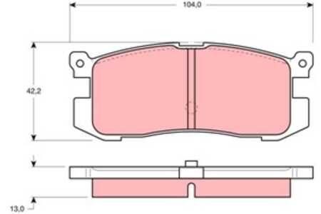 Bromsbeläggsats, Bakaxel, ford usa,mazda, 3395842, E92Z 2200A, F32Z 2200B, GJ252648ZA, GJ25-26-980B, GJ25-26-990B, GJ872643Z, G