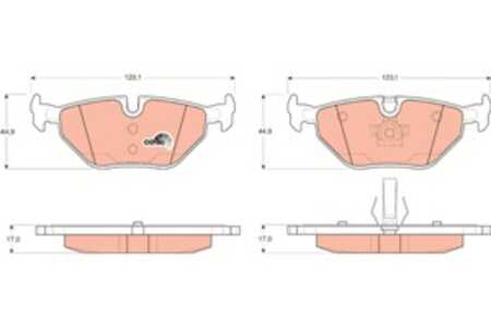 Bromsbeläggsats, Bakaxel, alpina,bmw,mg,rover,saab, 1 161 456, 1 164 499, 2 157 574, 34 21 1 161 456, 34 21 1 164 499, 34 21 2 