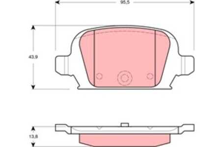 Bromsbeläggsats, Bakaxel, opel corsa c, tigra twintop, vauxhall corsa mk ii, tigra twintop, 16 05 085, 16 05 120, 16 05 397, 16