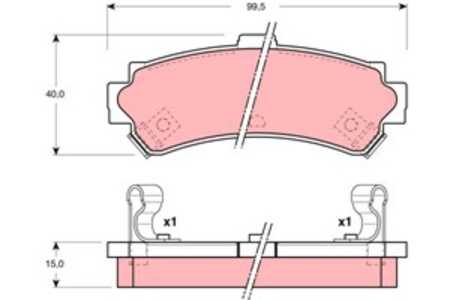 Bromsbeläggsats, Bakaxel, nissan almera i, almera hatchback i, sunny sedan iv, 44060-0M890, 44060-0M892