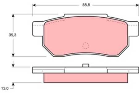 Bromsbeläggsats, Bakaxel, honda, 3022SH3931, 43022-SD2-930, 43022-SE0-500, 43022-SE0-930, 43022-SE0-931, 43022-SE0-S00, 43022-S