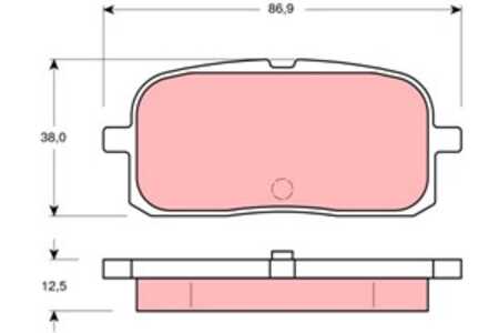 Bromsbeläggsats, Bakaxel, toyota paseo cabriolet, paseo coupé, 04466-16010, 04466-18010, 04492-10010, 04492-16010, 04492-18010