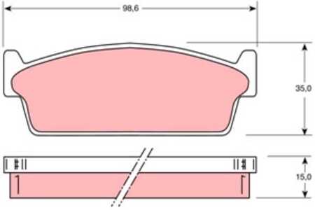 Bromsbeläggsats, Bakaxel, nissan 200sx, 44060-44F85, 44060-55F85