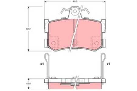 Bromsbeläggsats, Bakaxel, mg mg tf, mgf, mgr v8, rover 800, 800 coupé, 800 halvkombi, GBP 90302 AF, GBP 90323 AF, GBP90323, GBP