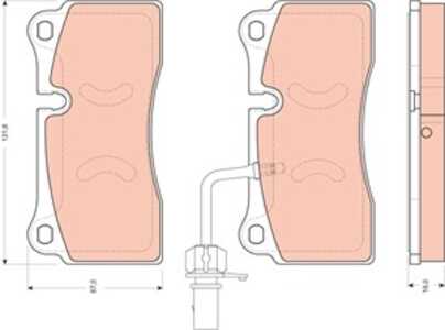 Bromsbeläggsats, Bakaxel, audi q7, q7 van, r8, r8 spyder, 420 698 451 B, 420 698 451