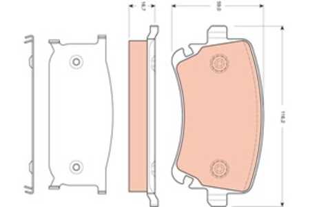 Bromsbeläggsats, Bakaxel, audi a6 c6, a6 c6 avant, a8 d3, 4E0 698 451, 4F0 698 451 K