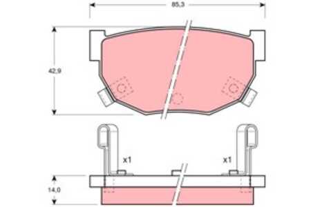 Bromsbeläggsats, Bakaxel, nissan 200sx coupé, 300zx, cedric hardtop, 44060-01P90, 44060-35F90, 44060-35F91, 44060-P9125, D4060-