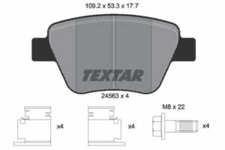 Bromsbeläggsats, Bakaxel, audi,seat,skoda,vw, 2K5698451, 5K0698451, 5K0698451A, 5K0698451C, 5K0698451D, 8P0098601P, JZW698451Q