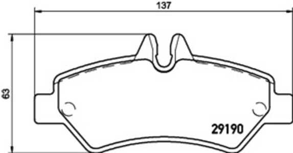 Bromsbeläggsats, Bakaxel, mercedes-benz,vw, 0044206920, 0084205120, 2E0698451, 2E0698451H, 9064230400, A0044206920, A0084205120