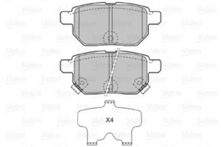 Bromsbeläggsats, Bakaxel, aston martin,subaru,toyota, 04466-02210, 04466-02310, 04466-12130, 04466-12140, 04466-12150, 04466-47