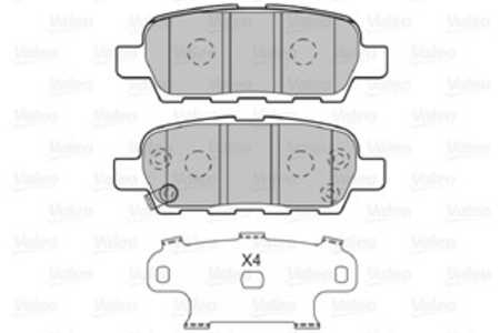 Bromsbeläggsats, Bakaxel, infiniti,nissan,renault,suzuki, 41 06 014 08R, 410601408R, 44 00 000 27R, 440000027R, 44060AL585, 440