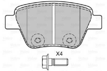 Bromsbeläggsats, Bakaxel, audi,seat,skoda,vw, 2K5698451, 5K0698451, 5K0698451A, 5K0698451C, JZW698451Q