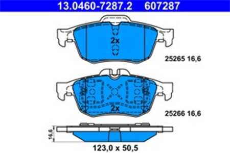 Bromsbeläggsats, Bakaxel, renault latitude, 44 06 021 54R