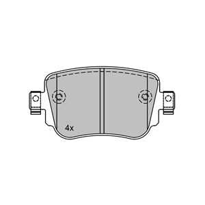 Bromsbeläggsats, Bakaxel, seat,vw,skoda,audi, 2K5 698 451 A, 2K5 698 451 B, 5Q0 698 451B, 5Q0 698 451F, 7N0 698 451A, 8U0 698 4