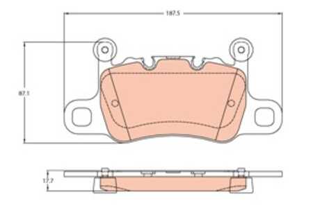 Bromsbeläggsats, Bakaxel, porsche 911, 911 cabriolet, 991 352 947 01