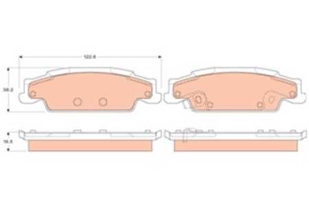 Bromsbeläggsats, Bakaxel, cadillac cts, sts, 85735537