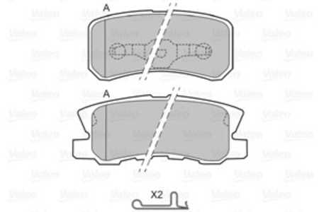 Bromsbeläggsats, Bakaxel, chrysler,citroën,dodge,fiat,jeep,lancia,mitsubishi,peugeot, 4605A447, 4605A448, 4605A487, MN102628, M