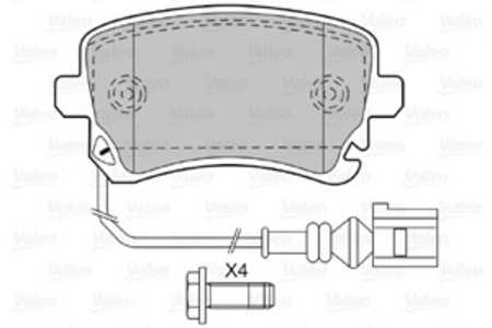 Bromsbeläggsats, Bakaxel, vw, 7E0698451, 7E0698451A, 7E0698451B, 7H0698451, 7H0698451B, 7H0698451C, JZW698451K