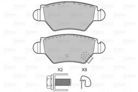 Bromsbeläggsats, Bakaxel, chevrolet,opel,vauxhall, 1605025, 1605039, 1605040, 1605093, 1605105, 1605961, 9117717, 9193251, 9195