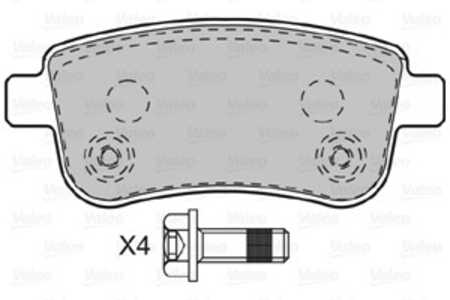 Bromsbeläggsats, Bakaxel, renault, 440601416R, 440603734R, 440604694R