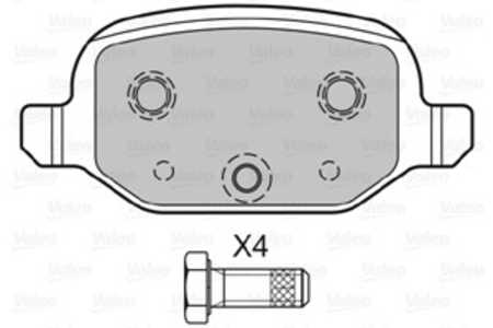 Bromsbeläggsats, Bakaxel, abarth,fiat,lancia, 71770110, 77365754, 77367241