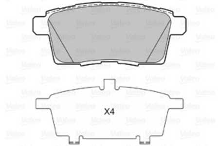 Bromsbeläggsats, Bakaxel, ford usa edge, mazda cx-7, cx-9, 7T432001AA, 7T4320-01AA, 7T4Z2001A, 7T4Z2-001A, 7T4Z2V001AA, 7T4Z2V-