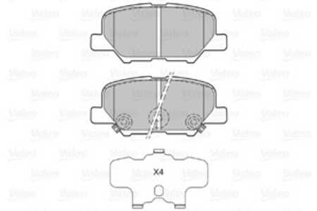 Bromsbeläggsats, Bakaxel, citroën,mazda,mitsubishi,peugeot, 1609899680, 1620368680, 1635677180, 4605A802, 4605A998, 4605B070, 4