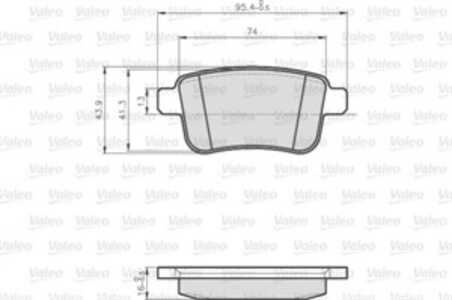 Bromsbeläggsats, Bakaxel, mercedes-benz,renault, 4154210410, 440604876R, 440606267R, 7701209869, 7701486681, A4154210410