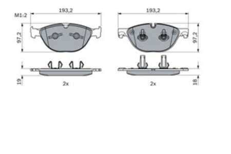 Bromsbeläggsats, Framaxel, jaguar f-type cabriolet, f-type coupé, xf i, xj, xk cabriolet ii, xk coupé ii, C2D 3801, T2R 7248