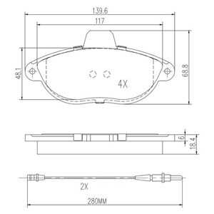 Bromsbeläggsats, Framaxel, citroën,fiat,peugeot, 4251 25, 4251 26, 4251 50, 4251 51, 4251.25, 4251.26, 4251.50, 4251.51, 4254 5