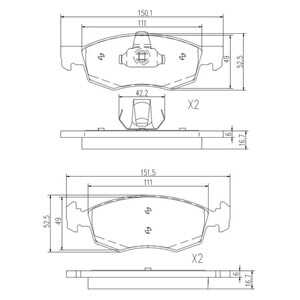 Bromsbeläggsats, Framaxel, fiat doblo minibus,  minivan, doblo skåp/stor limousine, 71770964, 77362205, 77363496, 9948870