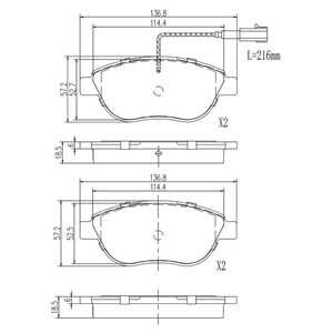 Bromsbeläggsats, Framaxel, abarth,fiat,opel, 1605267, 1605268, 71770012, 71770086, 71770094, 71770106, 71770116, 71773152, 7736