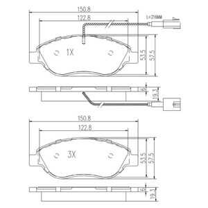 Bromsbeläggsats, Framaxel, alfa romeo mito, fiat bravo ii, stilo, stilo multi wagon, lancia delta iii, lybra, 77362093, 7736219