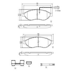 Bromsbeläggsats, Framaxel, citroën,fiat,peugeot, 0000077366020, 16 078 783 80, 16 078 785 80, 16 114 573 80, 16 118 391 80, 16 