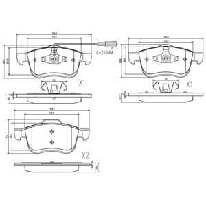 Bromsbeläggsats, Framaxel, fiat,opel,vauxhall, 16 05 164, 16 05 182, 1605267, 51928529, 77365396, 95511378, 95515028, 95518217